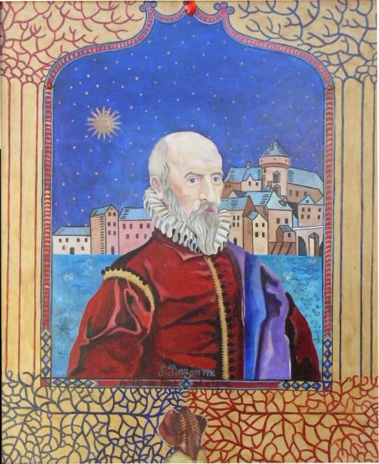 Painting titled "Ambroise paré" by Francoise Bazin, Original Artwork