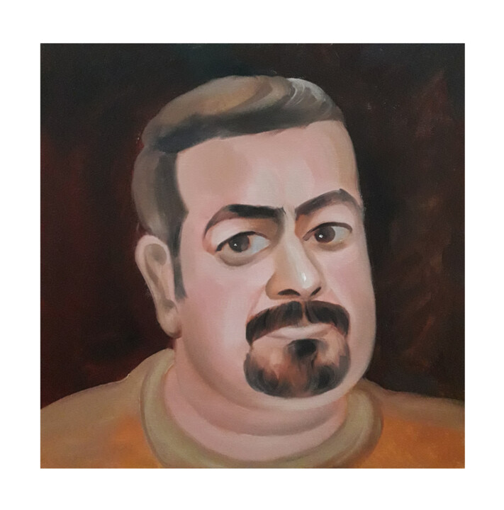 Painting titled "self portrait" by Balucharan Us, Original Artwork, Oil
