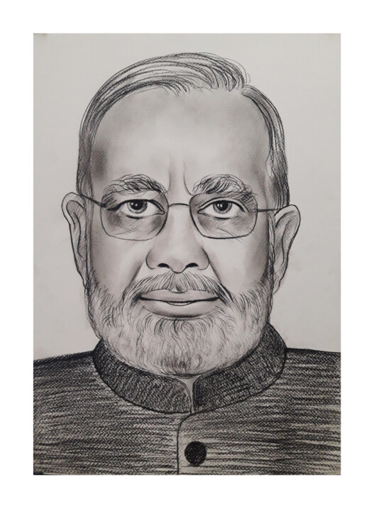 Drawing titled "Narendra Modi (Prim…" by Balucharan Us, Original Artwork, Pencil