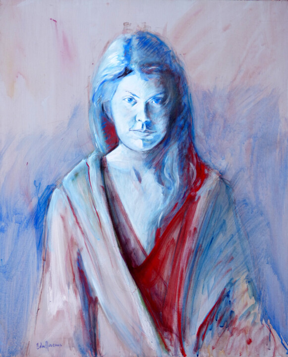 Painting titled "Emma" by Bernard Des Roseaux, Original Artwork, Acrylic