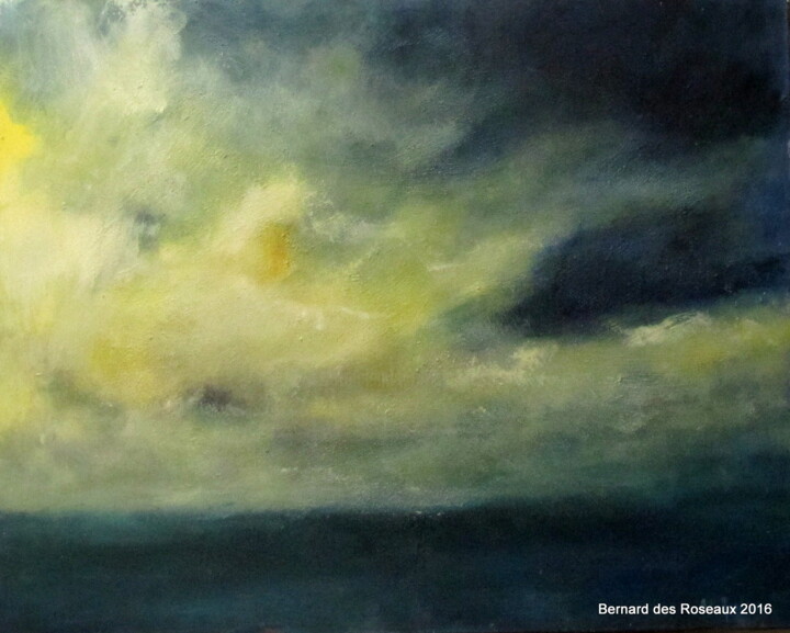 Schilderij getiteld "Tempête 2" door Bernard Des Roseaux, Origineel Kunstwerk, Acryl