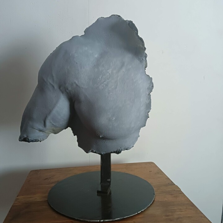 Sculpture titled "Bicipite - Enrico M…" by Be Part Of Art, Original Artwork, Cement Mounted on Metal