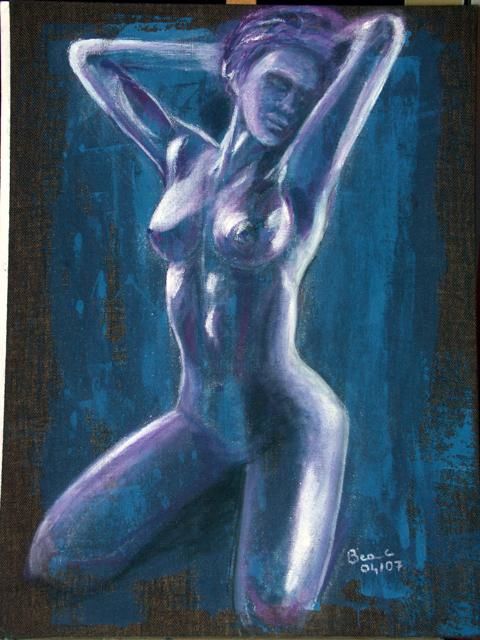 Peinture intitulée "Nudité absolue" par Béatrice Cassar, Œuvre d'art originale, Huile