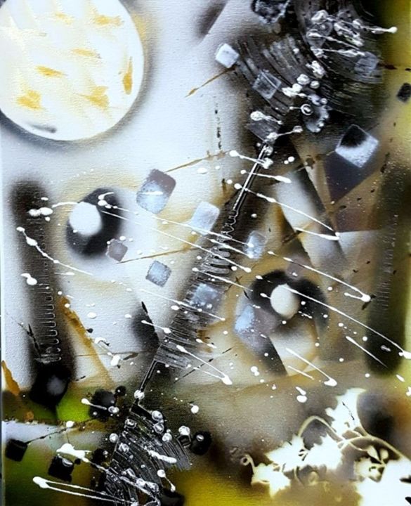 Pintura titulada "ETOILES tableau abs…" por Beata Dautrey, Obra de arte original, Acrílico