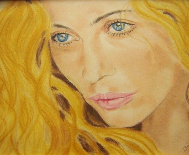 Drawing titled "Emmanuelle Béart" by Beam, Original Artwork