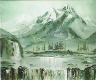 Pintura intitulada "озеро" por Net, Obras de arte originais