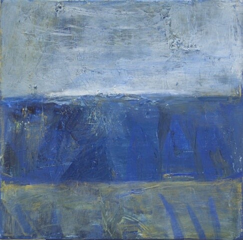 Malarstwo zatytułowany „08 47 Blue landscape” autorstwa Beata Wehr, Oryginalna praca