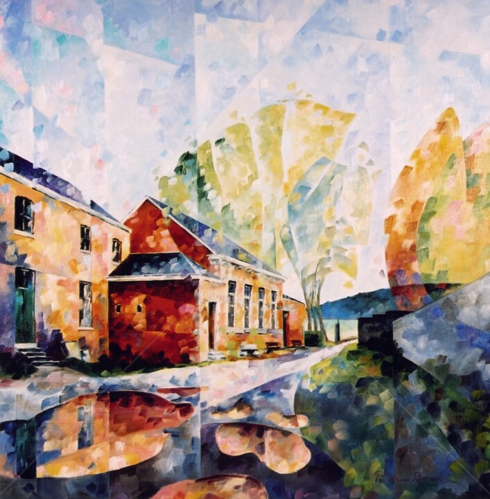 Painting titled "L'atelier du peintr…" by Béatrice Bedeur, Original Artwork, Oil