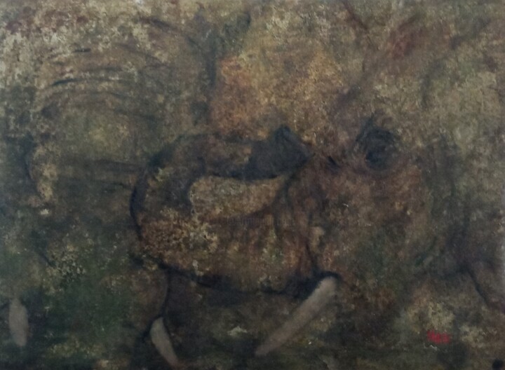 Peinture intitulée "ça trompe" par Béatrice Farge, Œuvre d'art originale, Huile Monté sur Châssis en bois