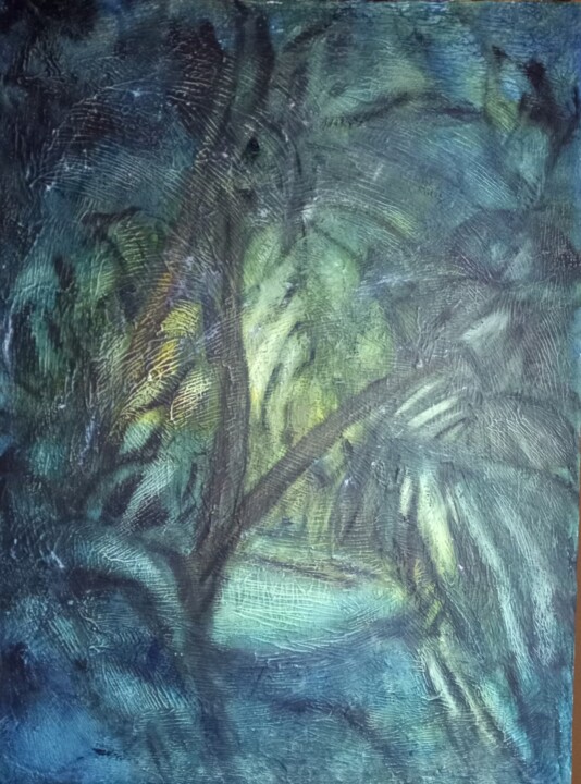 Painting titled "costa rica" by Béatrice Farge, Original Artwork, Oil