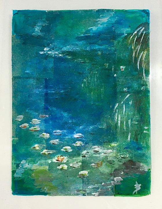 Painting titled "Monet, toujours et…" by Béatrice Marty, Original Artwork, Acrylic