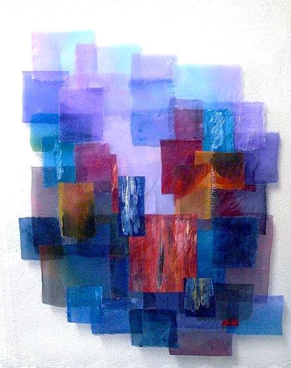 Textile Art titled "TRANSPARENCE 2" by Béatrice Marty, Original Artwork, Patchwork