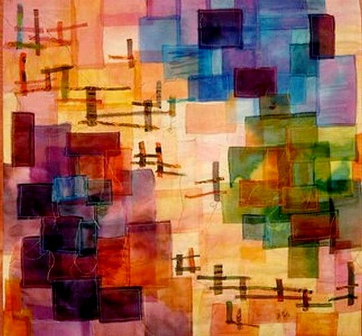 Collages intitulée "LE RANCH" par Béatrice Marty, Œuvre d'art originale, Textiles