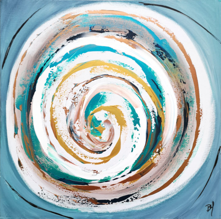 Painting titled "Vortex" by Twiggy, Original Artwork, Acrylic Mounted on Wood Stretcher frame