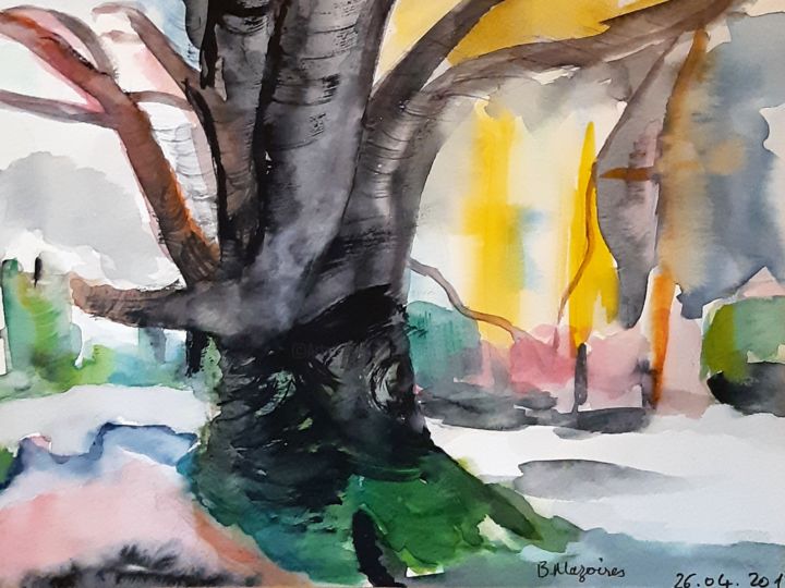 Pintura intitulada "Arbre" por Beatrice Mazoires, Obras de arte originais