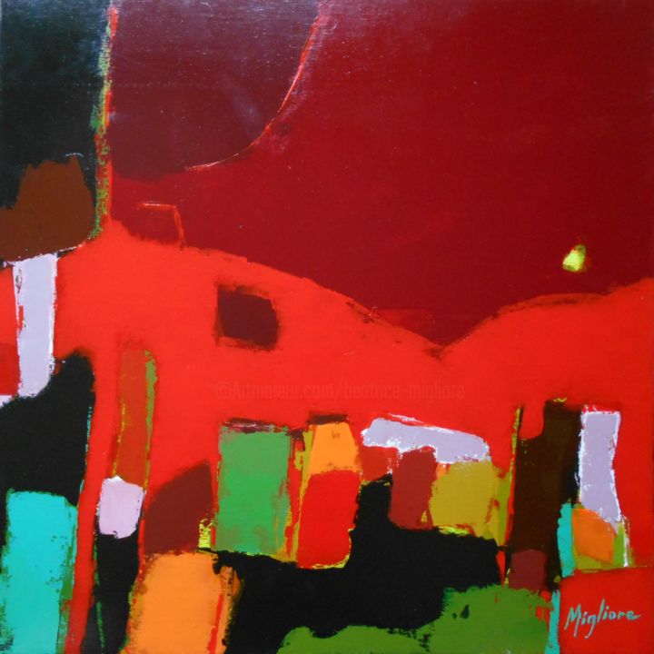 Painting titled "Piment" by Migliore, Original Artwork, Acrylic