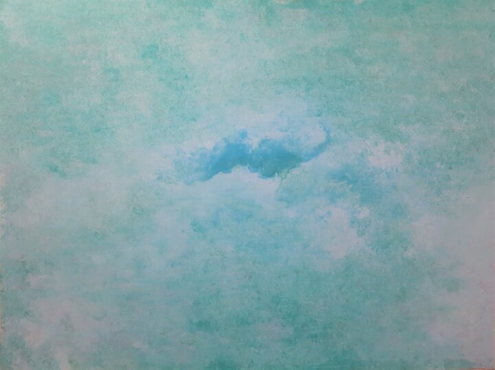 Peinture intitulée "Turquoise 1" par Béatrice Mitry, Œuvre d'art originale, Acrylique