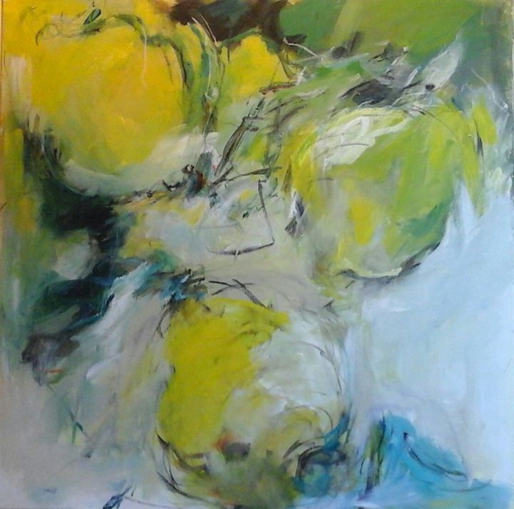 Painting titled "Citrus Limon" by Beatrice Bossard, Original Artwork, Acrylic