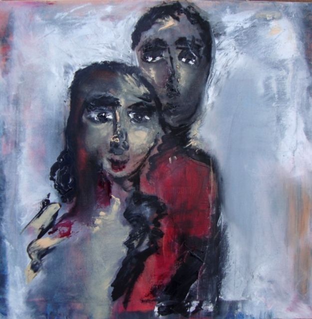 Peinture intitulée "DSC05737.jpgcouple.…" par Béatrice Grebot, Œuvre d'art originale