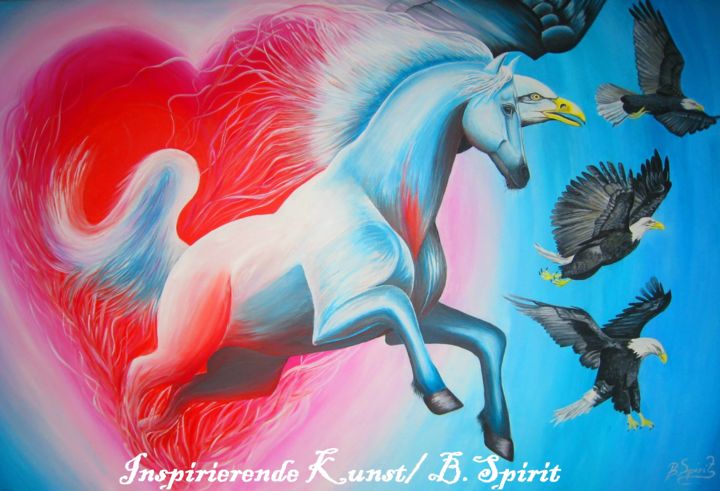 Peinture intitulée "Die harmonische Fre…" par B.Spirit, Œuvre d'art originale, Acrylique