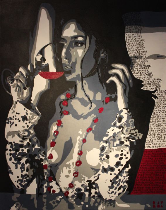 Peinture intitulée "enivrez-vous.jpg" par Beatrix Vincent, Œuvre d'art originale, Acrylique