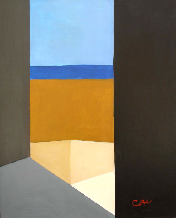 Peinture intitulée "07-le-balcon-160-x-…" par Gau, Œuvre d'art originale