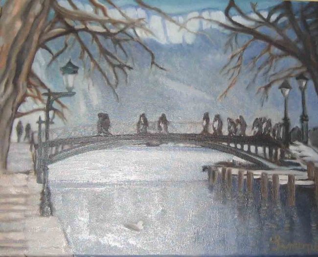 Dibujo titulada "annecy1.jpg" por Bébert, Obra de arte original