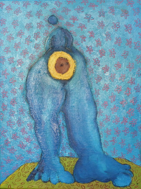 Painting titled "Lumière intérieure" by Bebu, Original Artwork, Oil