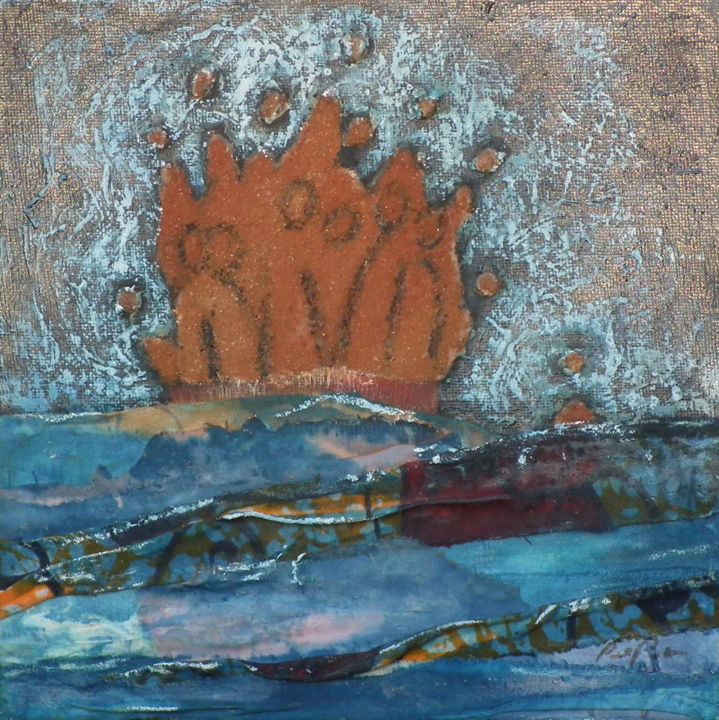 Peinture intitulée "Flots hasardeux" par Bebu, Œuvre d'art originale, Huile