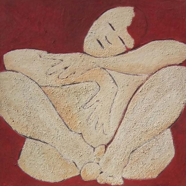 Peinture intitulée "Sand Man" par Bebu, Œuvre d'art originale, Huile
