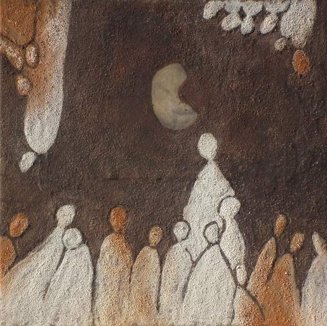 Peinture intitulée "Fossile Bebu II" par Bebu, Œuvre d'art originale, Huile