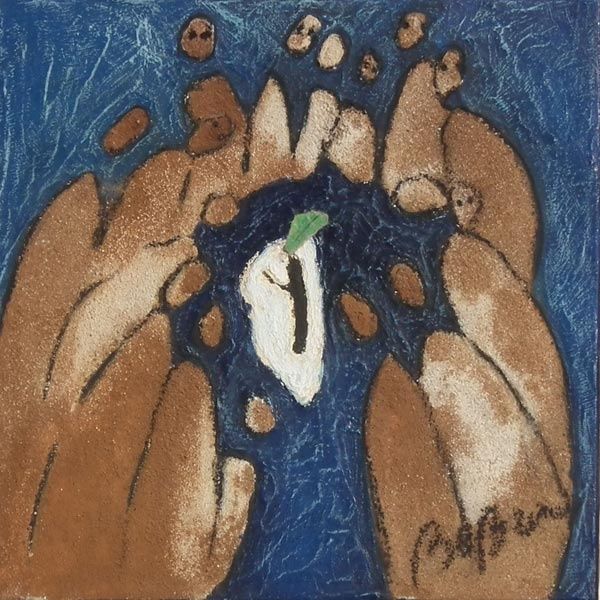 Peinture intitulée "Arbre à palabres VI" par Bebu, Œuvre d'art originale, Huile