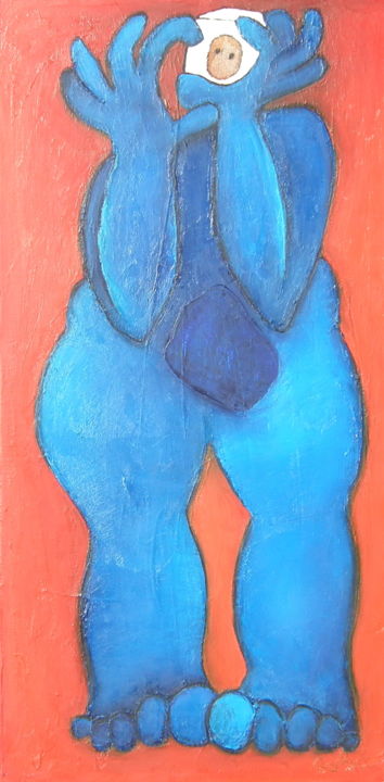 Peinture intitulée "Pile ou face" par Bebu, Œuvre d'art originale, Huile