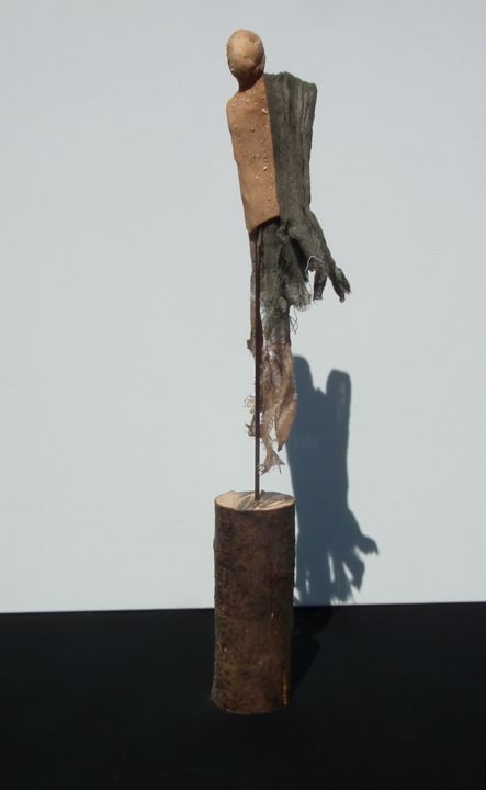 Sculpture titled "Fétiche 4 - puissan…" by Bebu, Original Artwork, Clay