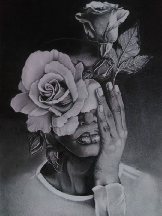 Rosa Negra, Dibujo Rebeca Brandão |