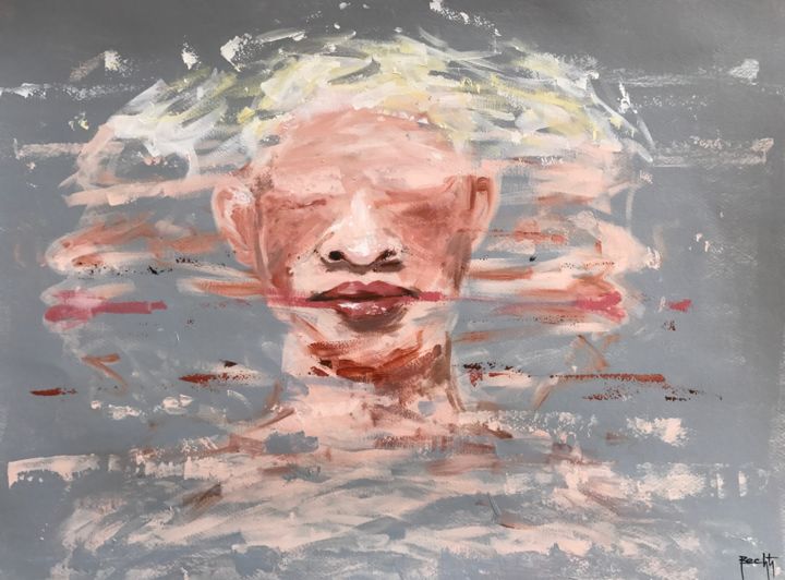 Pintura intitulada "Albinism 02" por Bechti, Obras de arte originais