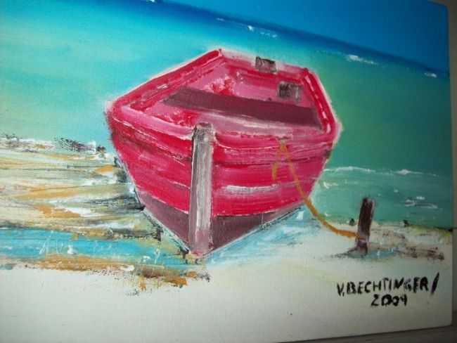 Pintura intitulada "barco" por Victor Bechtinger, Obras de arte originais, Outro