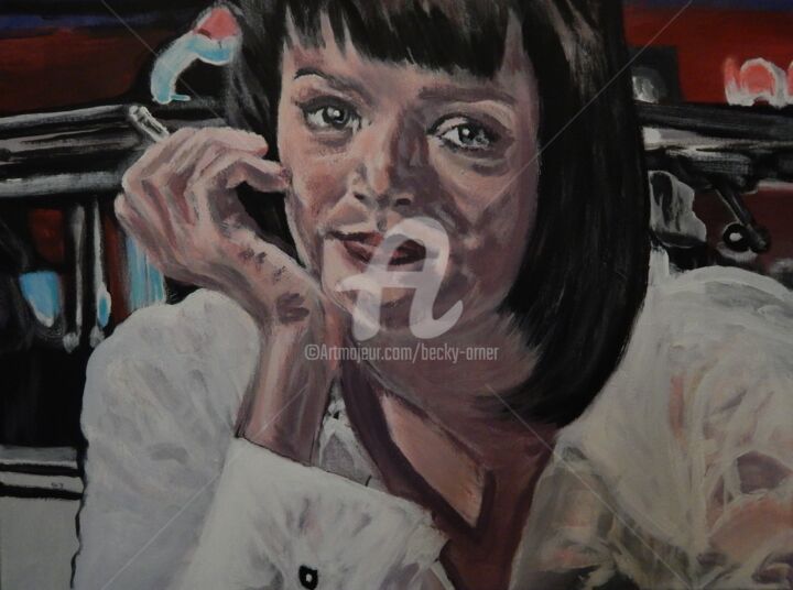 Painting titled "Mrs. Wallace" by Becky Arner, Original Artwork, Acrylic