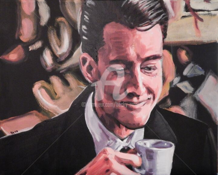 Painting titled "Agent Cooper" by Becky Arner, Original Artwork, Acrylic