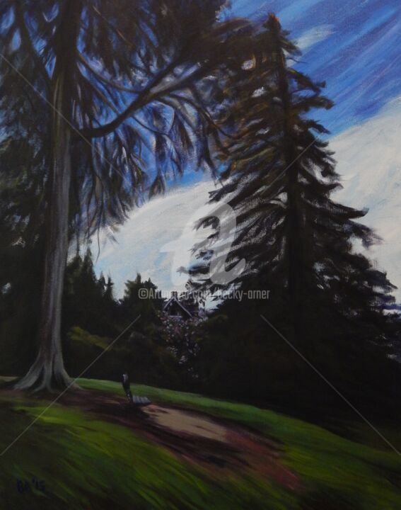 Painting titled "Viretta Park 3" by Becky Arner, Original Artwork, Acrylic