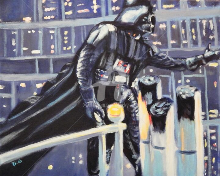 Painting titled "Vader" by Becky Arner, Original Artwork, Acrylic