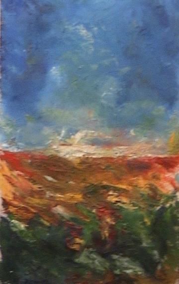 Painting titled "	Paysage des M’sir…" by Mohammed Bekhti, Original Artwork