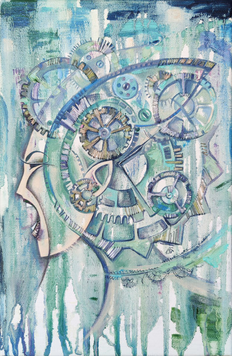 Malarstwo zatytułowany „Scream through time…” autorstwa Yulia Belasla, Oryginalna praca, Olej