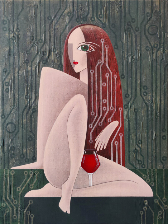 Картина под названием "Pleasant fatigue of…" - Yulia Belasla, Подлинное произведение искусства, Акрил
