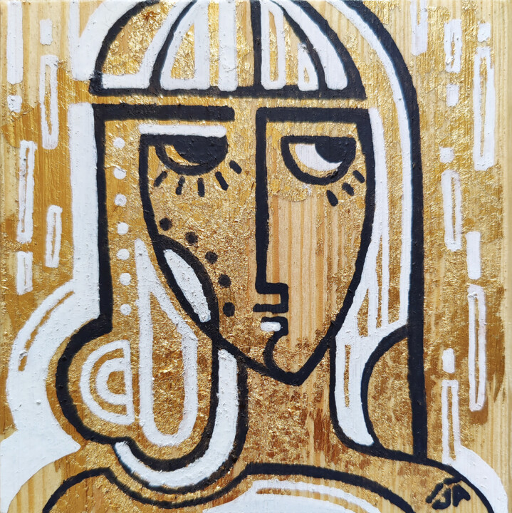 Картина под названием "Series "Faces", "Do…" - Yulia Belasla, Подлинное произведение искусства, Акрил