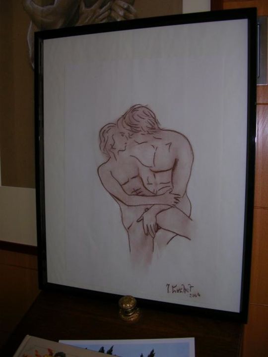 Painting titled "gay couple" by Patryck Cochet De Belcroix, Original Artwork