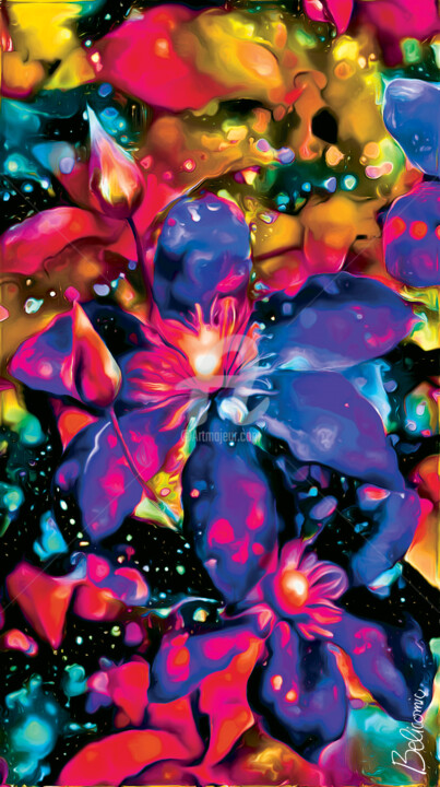 Digital Arts titled "Clematis - Dreamy V…" by Belicomic, Original Artwork, 2D Digital Work