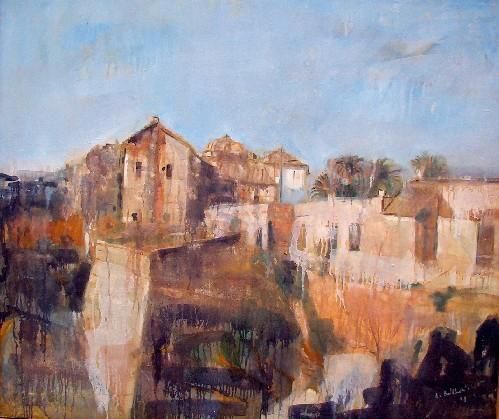 Painting titled "palais de bey oran ." by Abdelkader Belkhorissat, Original Artwork