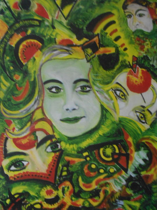 Painting titled "Carnevale" by Andrea Schimböck-Marock, Original Artwork