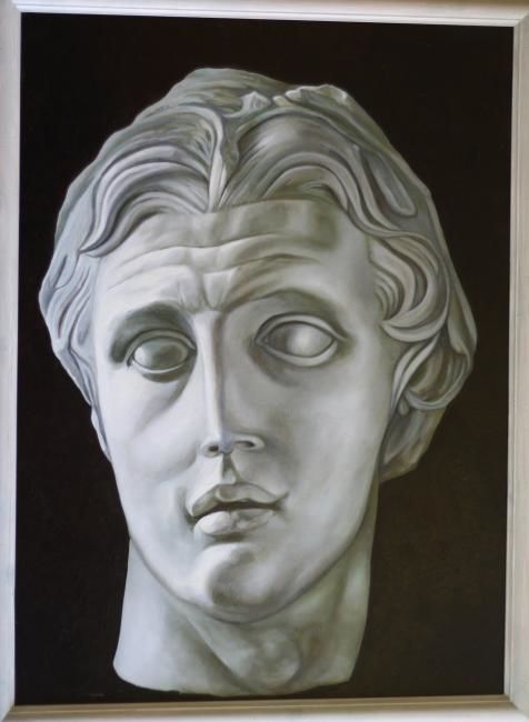 Pittura intitolato "testa di Alessandro…" da Bellacopiadarte, Opera d'arte originale